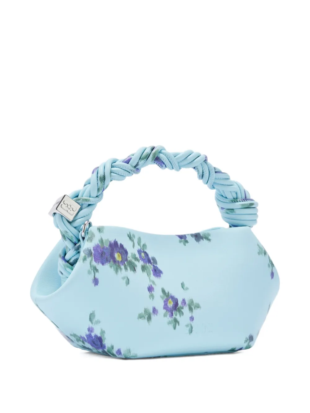 GANNI Bou Bag mini-crossbodytas met bloemen-print Blauw