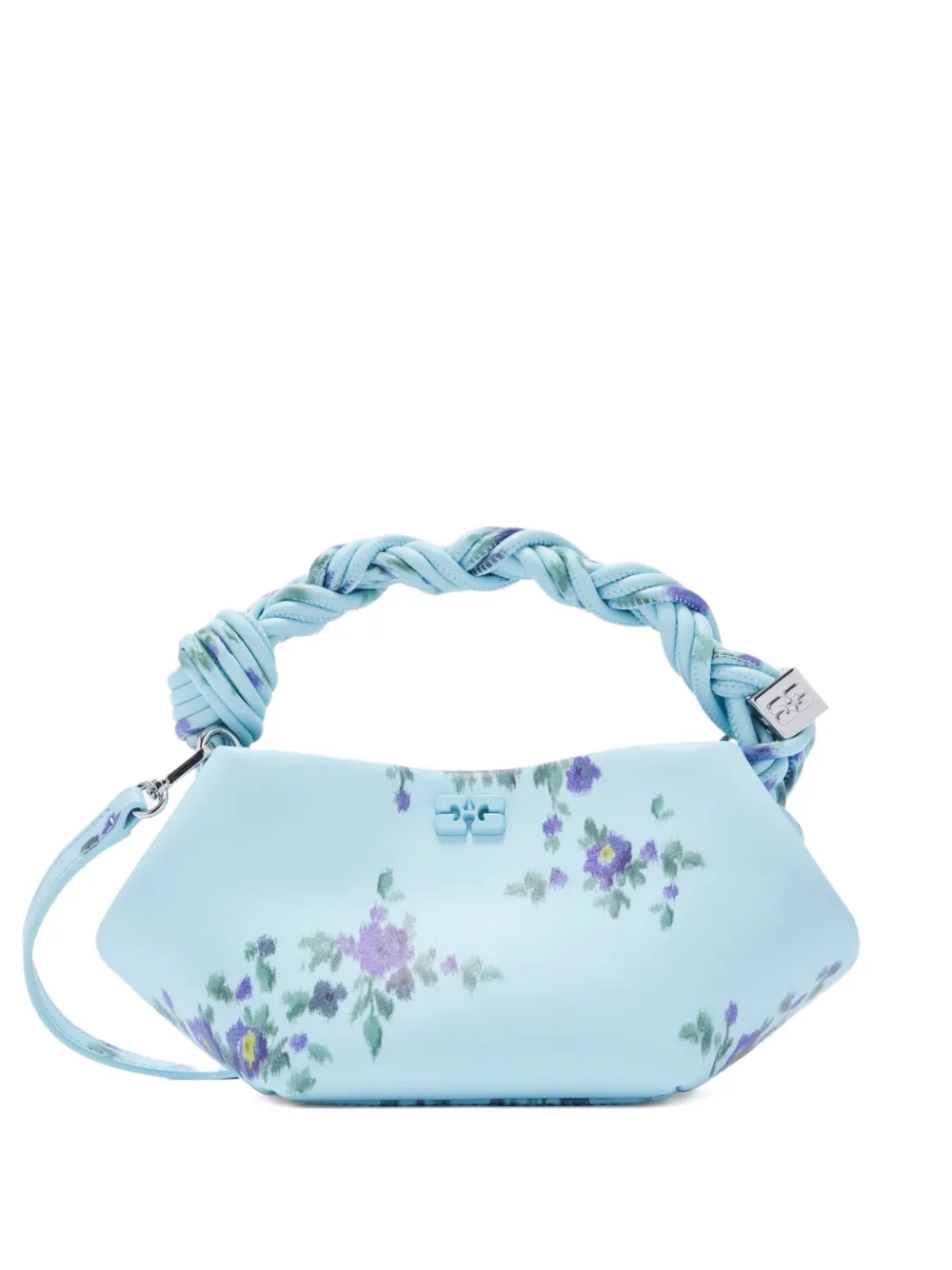 GANNI Borsa a tracolla Bou mini a fiori - Blu