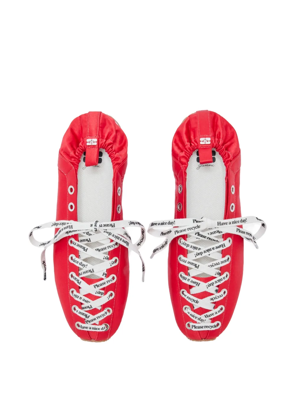 GANNI Sneakers met trekkoord Rood