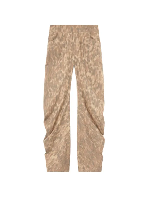 GANNI pantalones acampanados con estampado de leopardo