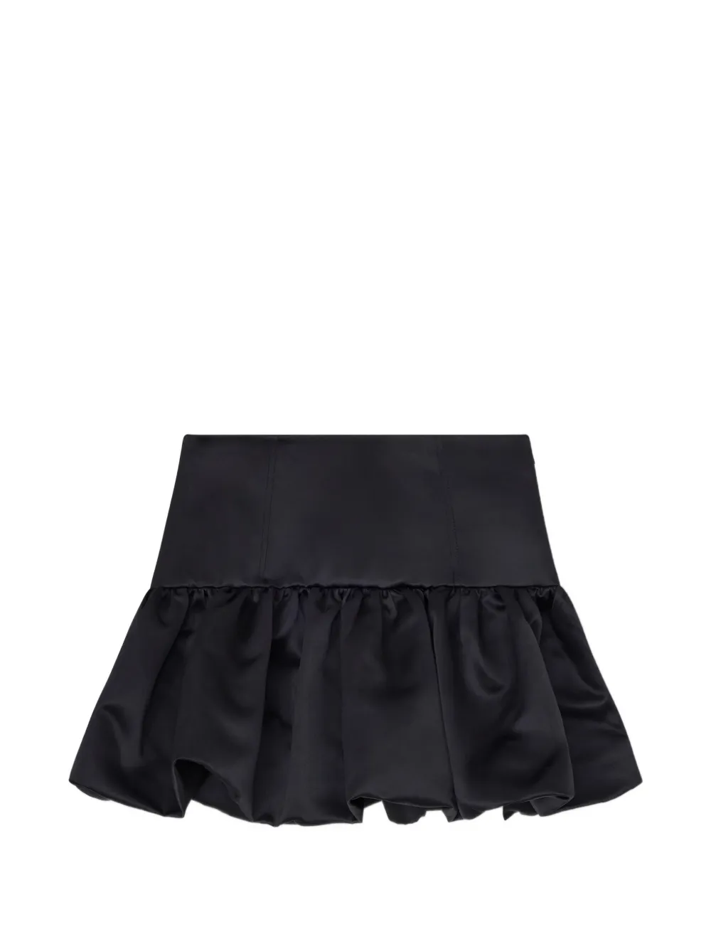 GANNI Minigonna con ruches - Nero