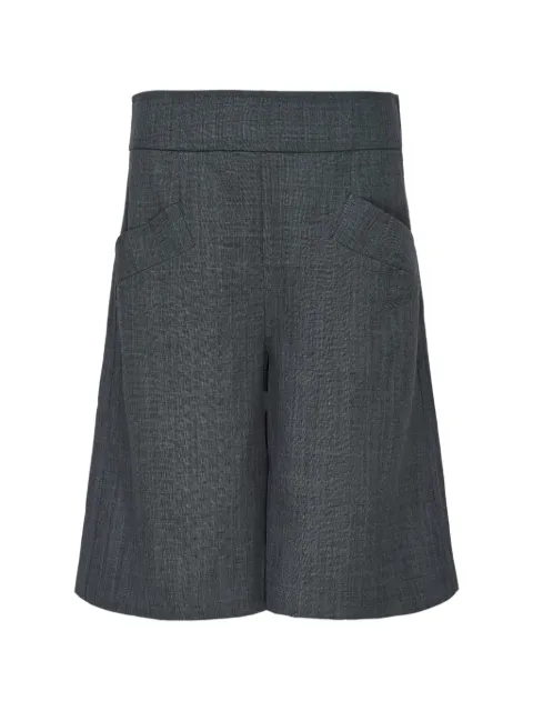 GANNI shorts in grey wool melangé