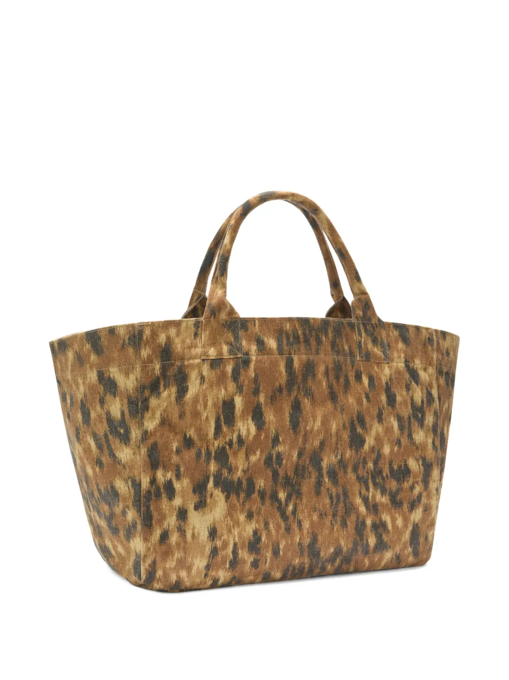 GANNI Shopper met luipaardprint Beige