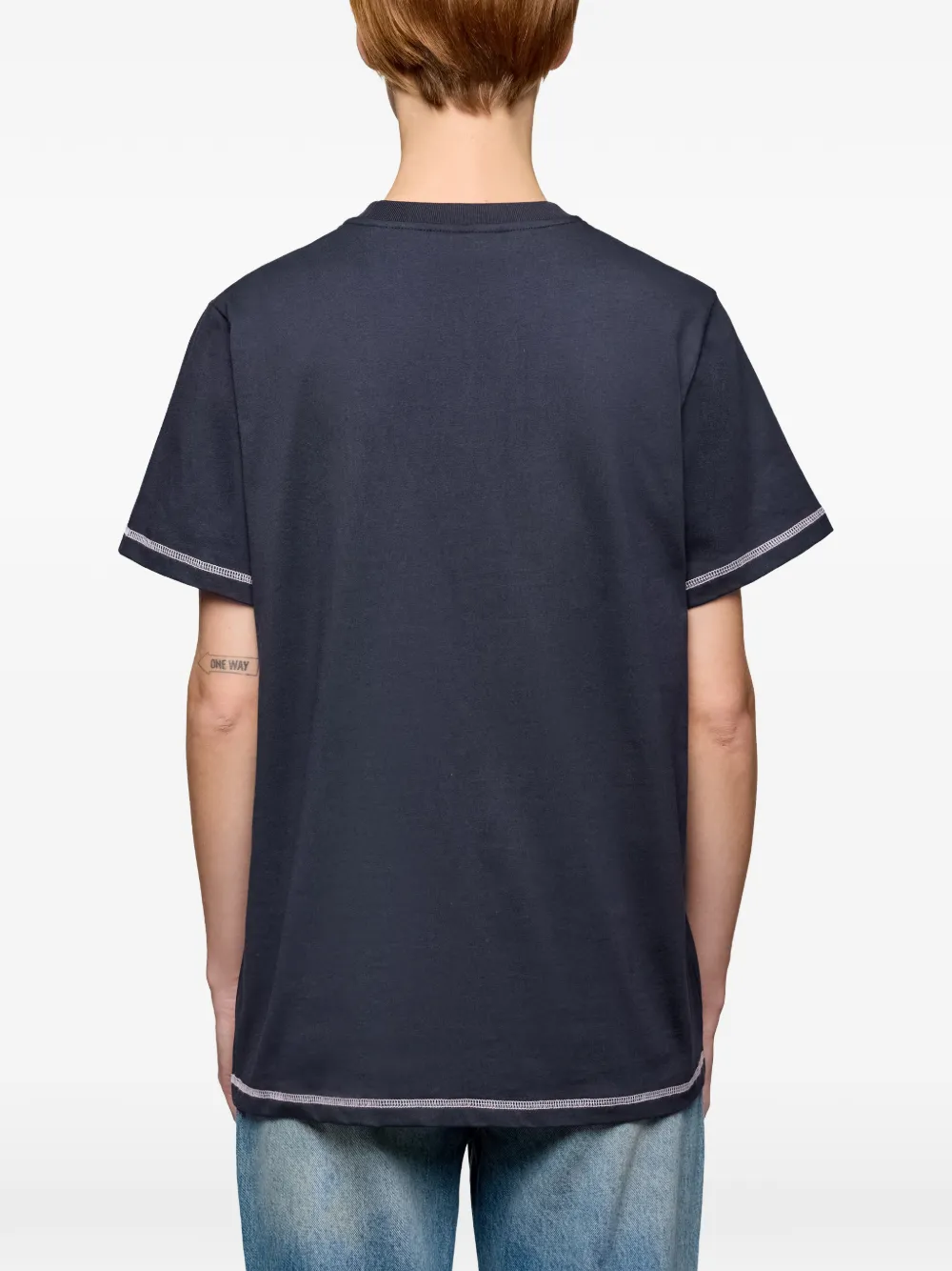 GANNI Grafisch T-shirt Blauw