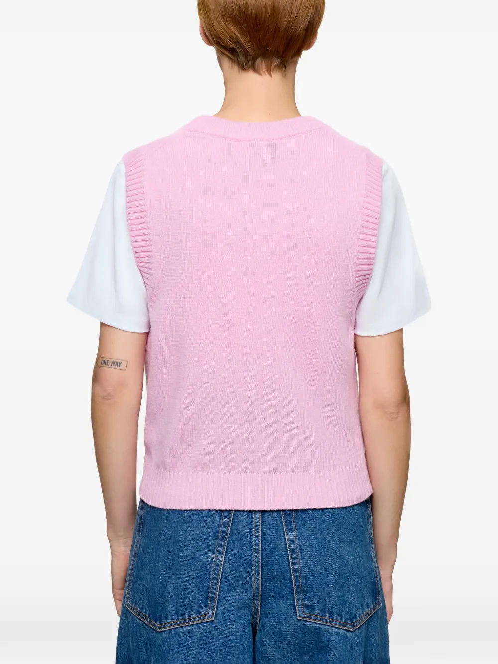GANNI Gebreide top Roze