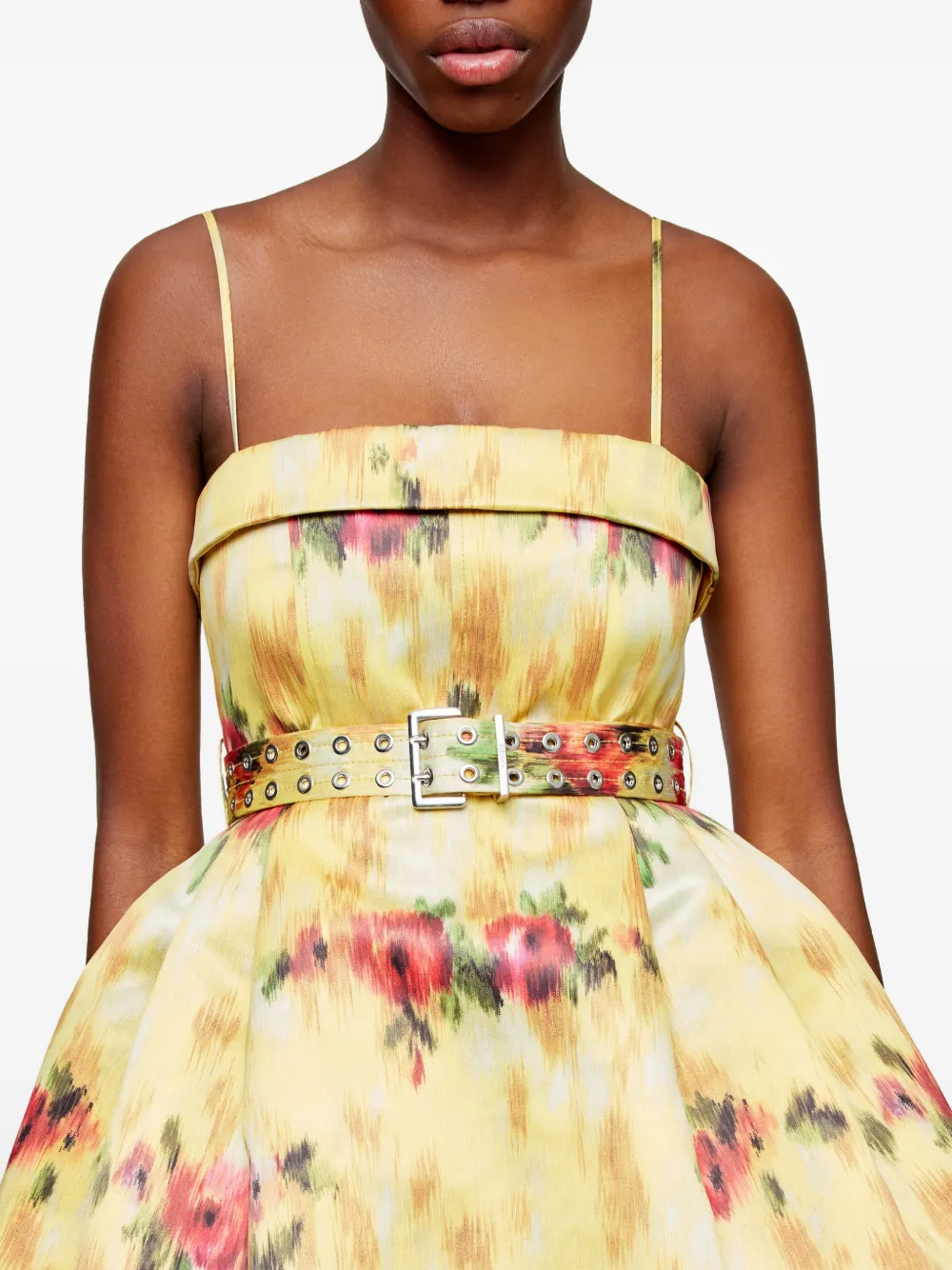 GANNI Mini-jurk met print Geel