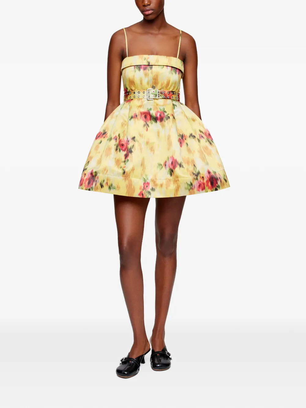 GANNI Mini-jurk met print Geel