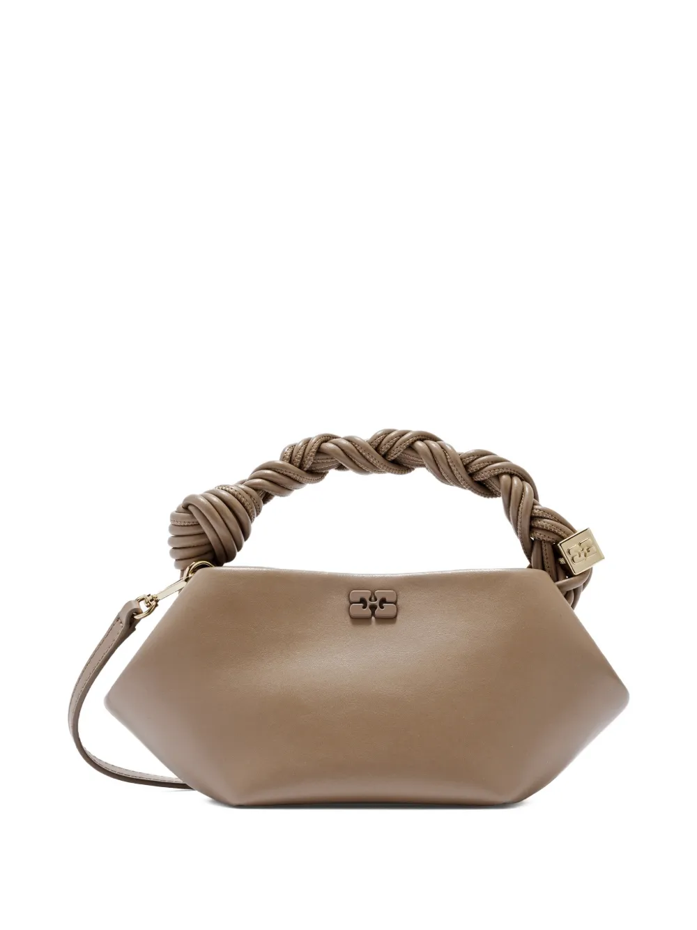 GANNI mini Bou logo tote bag - Toni neutri