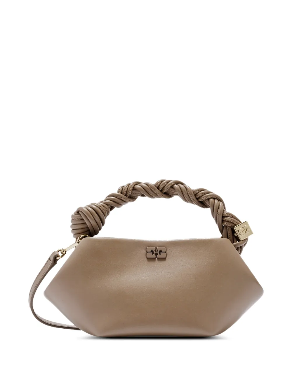 GANNI mini Bou logo tote bag - Toni neutri