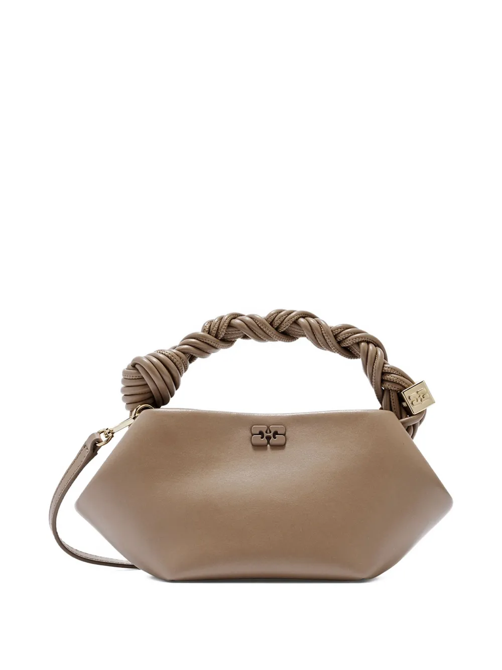 GANNI mini Bou logo tote bag - Toni neutri