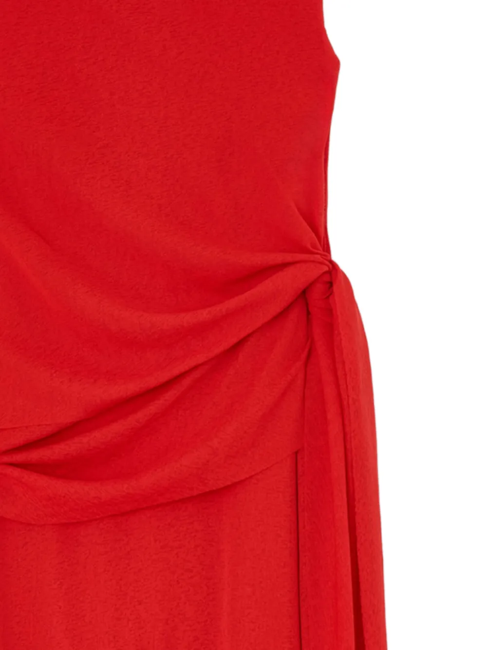 GANNI Gedrapeerde mini-jurk met geknoopt detail Rood