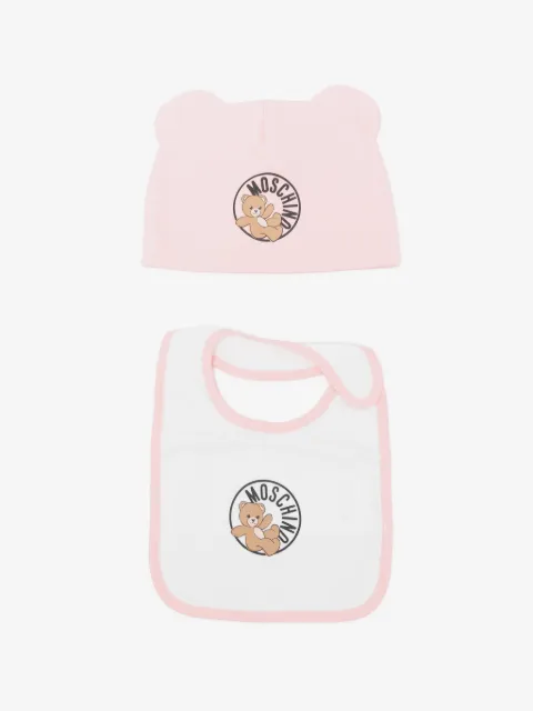 Moschino Kids teddy-appliqué beanie set