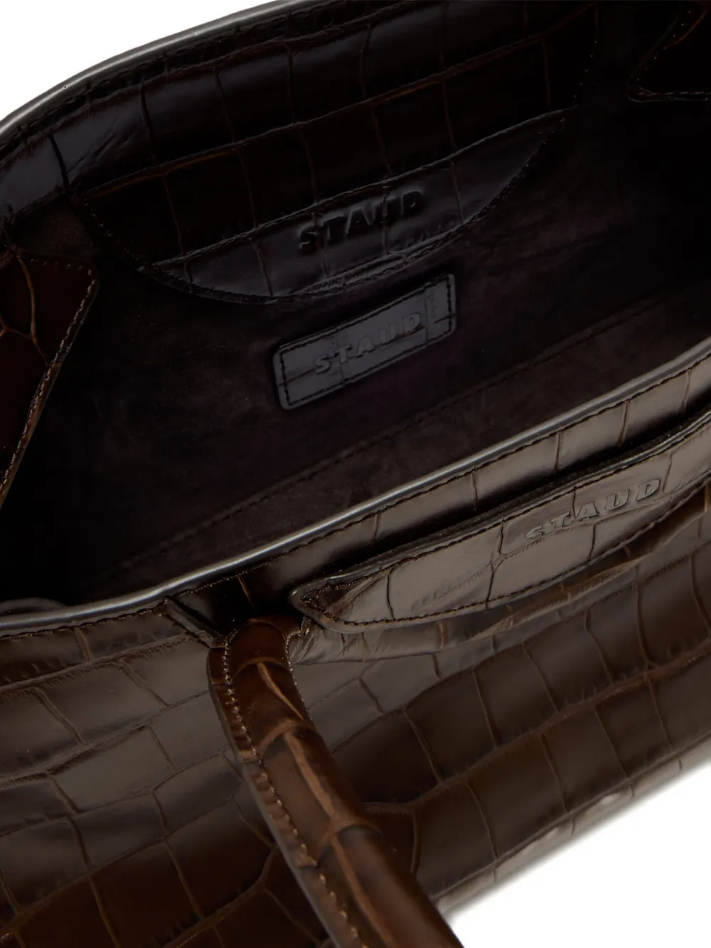 STAUD Maude schoudertas met logodetail Bruin