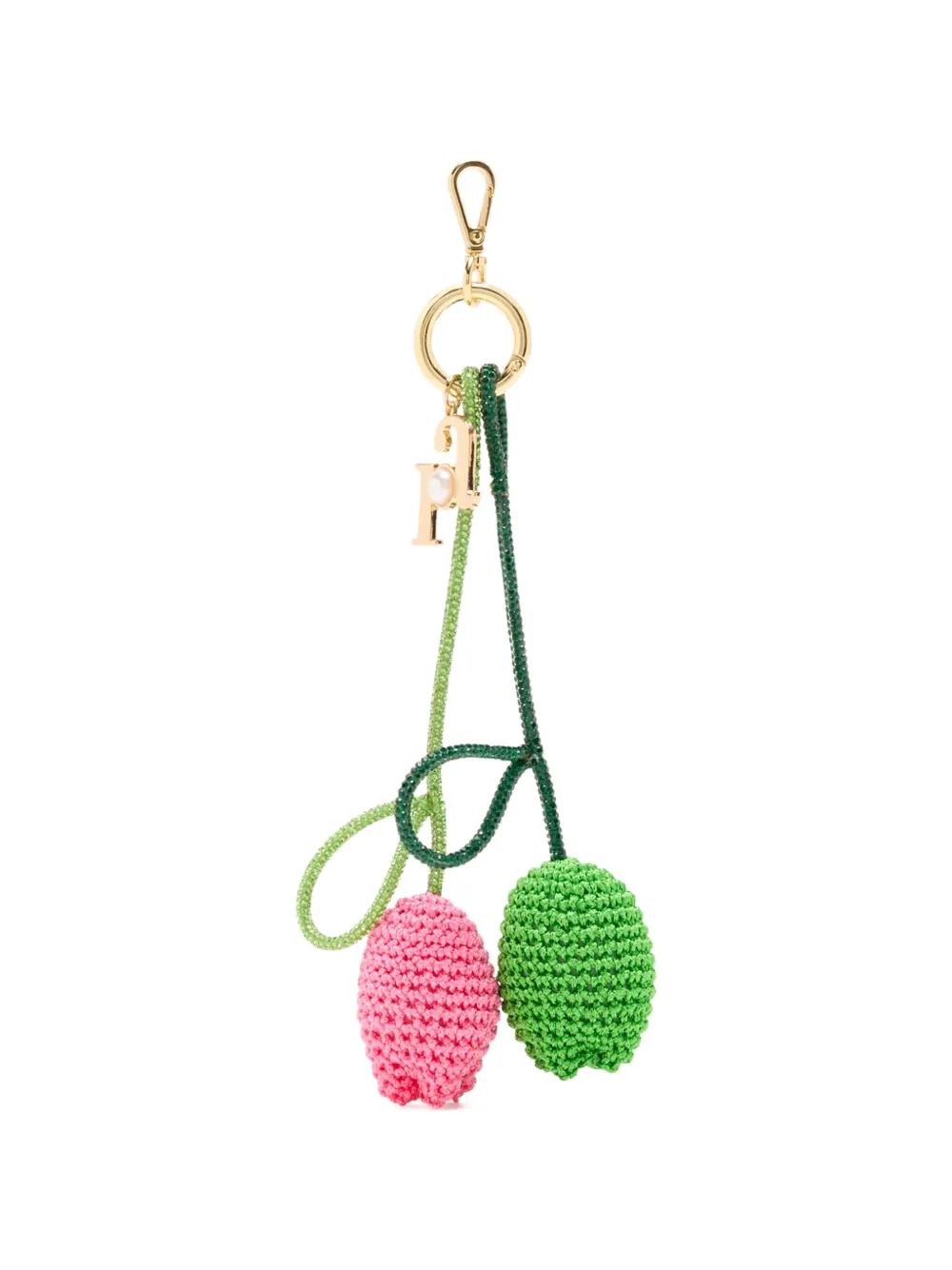 Rosantica Tulipano crocheted keyring - Verde