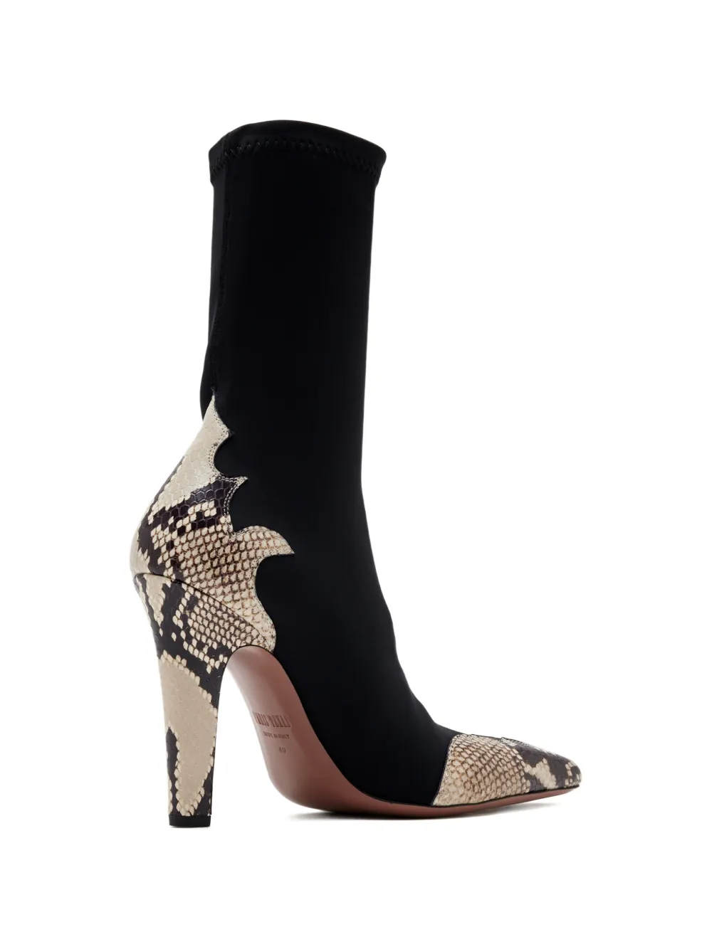 Paris Texas Belle snakeskin-effect ankle boots Zwart