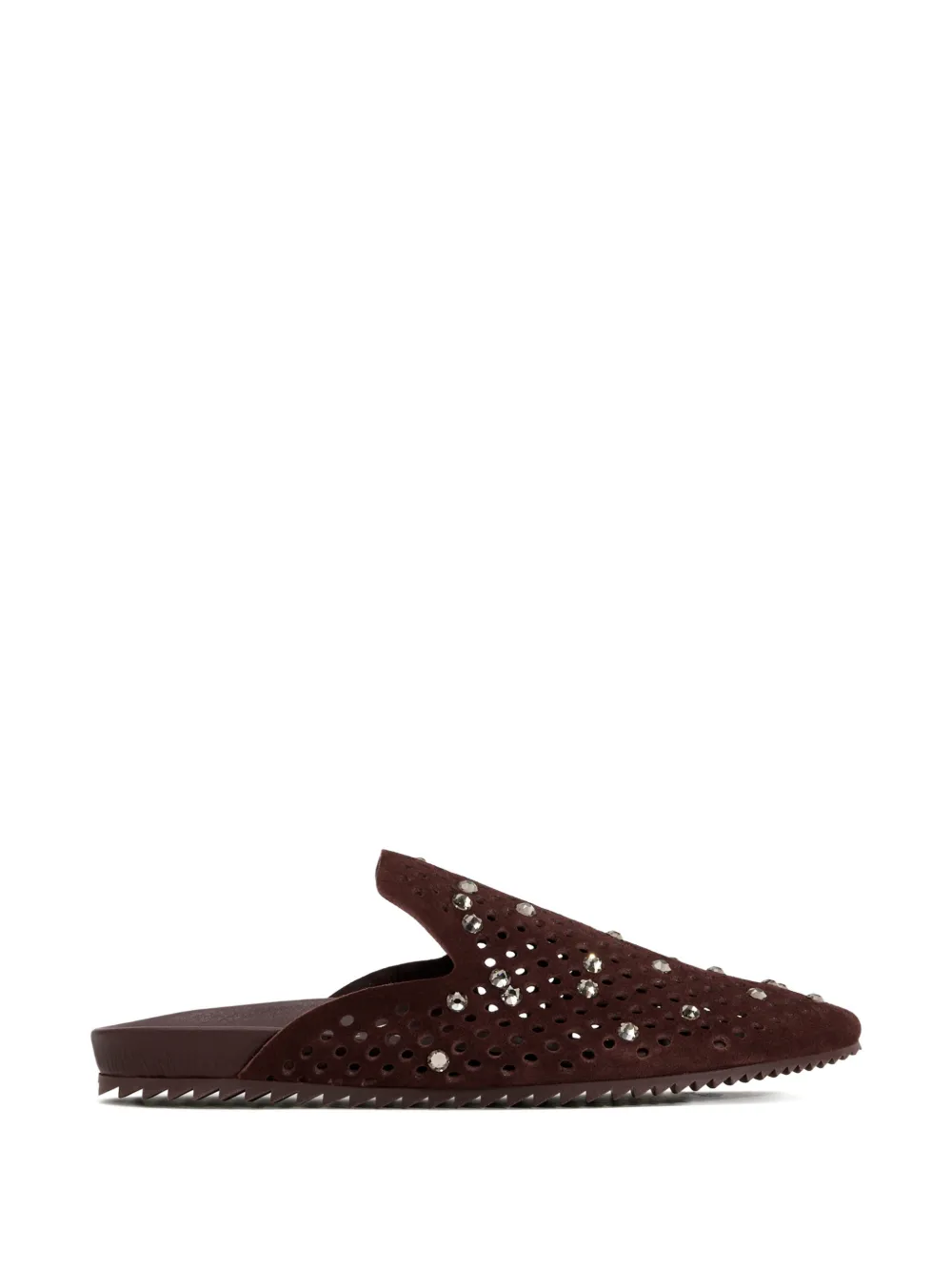 Pedro Garcia Braidy embellished mules - Marrone