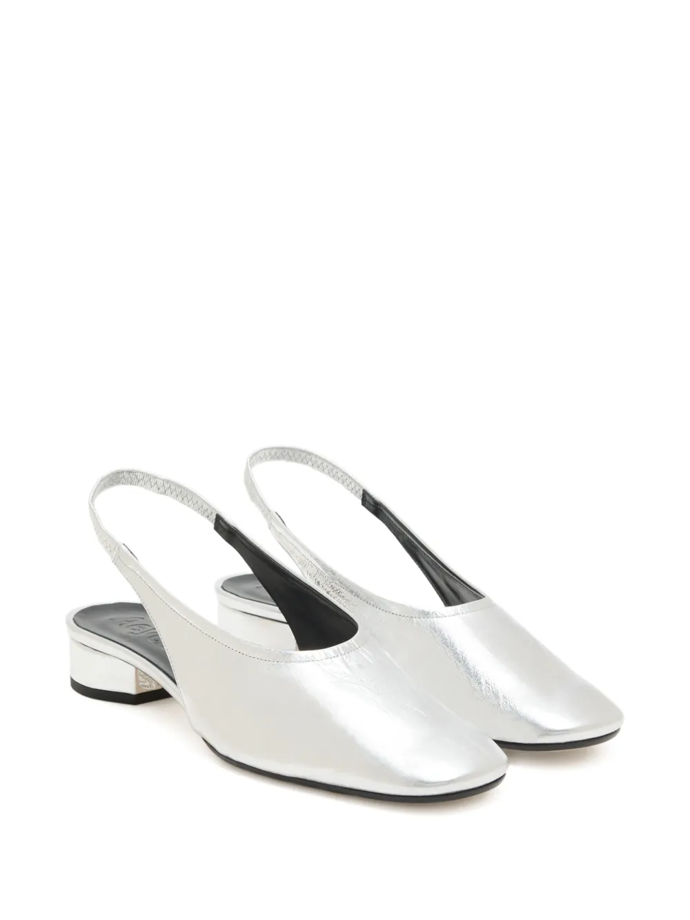 Aeyde Dua slingback pumps met vierkante neus Zilver