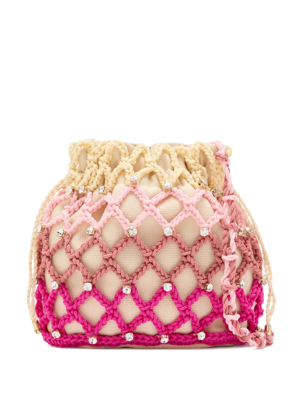 Rosantica Selene Marea crocheted cross body bag - Toni neutri