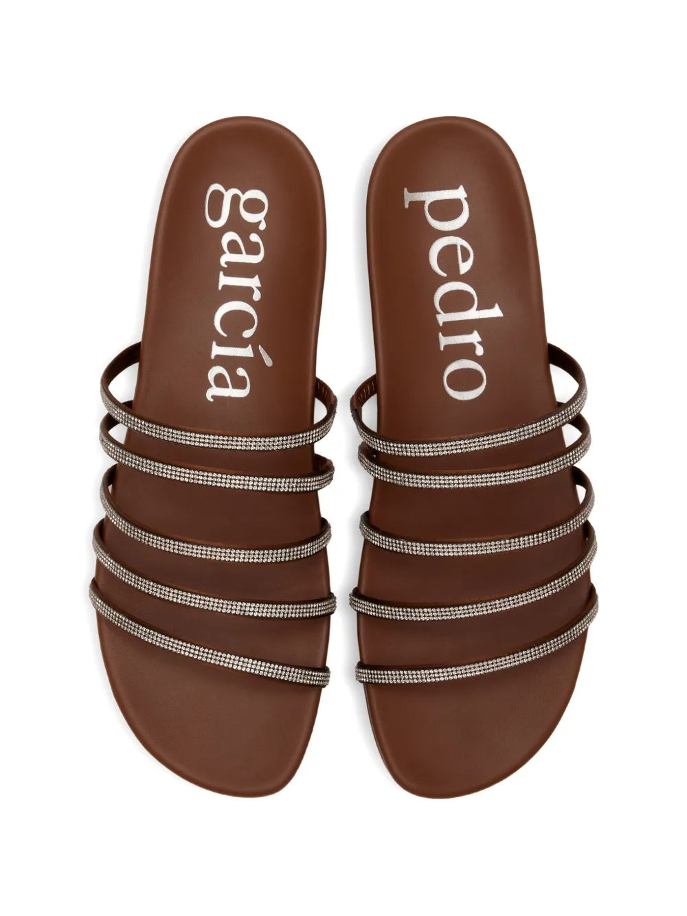 Pedro Garcia Beatrix sandalen met stras Bruin