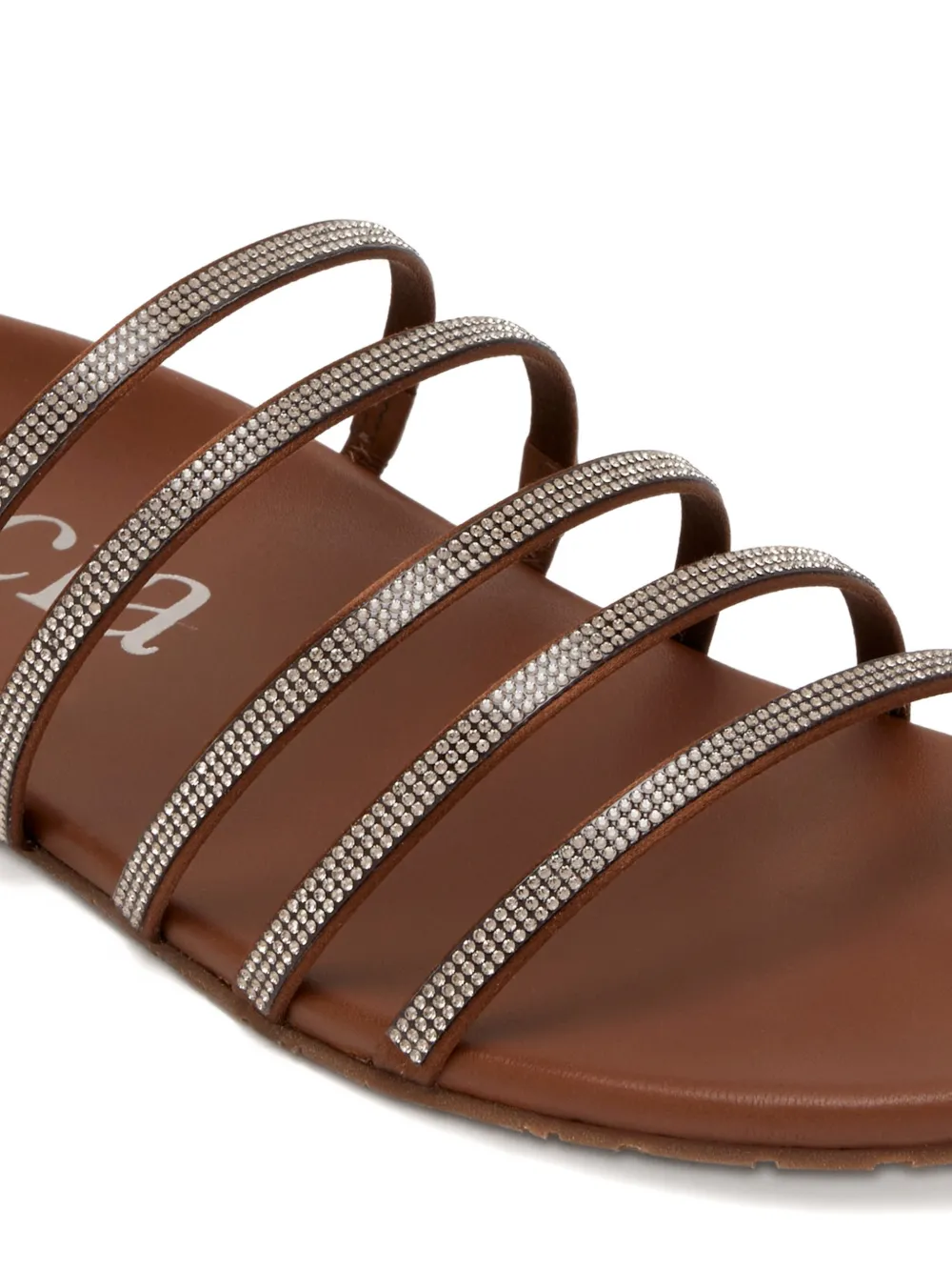 Pedro Garcia Beatrix sandalen met stras Bruin