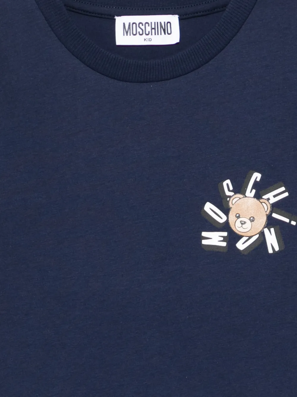 Moschino Kids T-shirt met grafische print Blauw