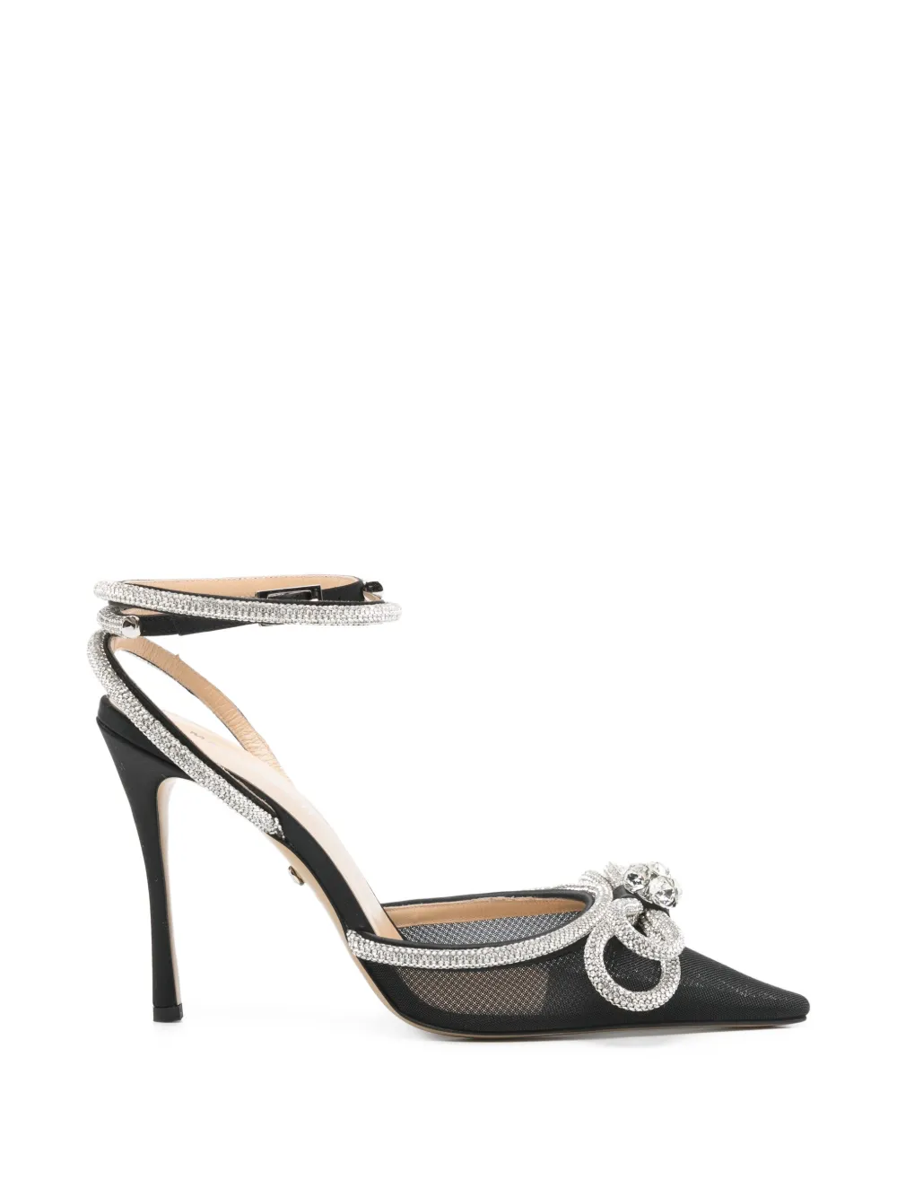 MACH & MACH Double Bow pumps met enkelbandje en hak Zwart