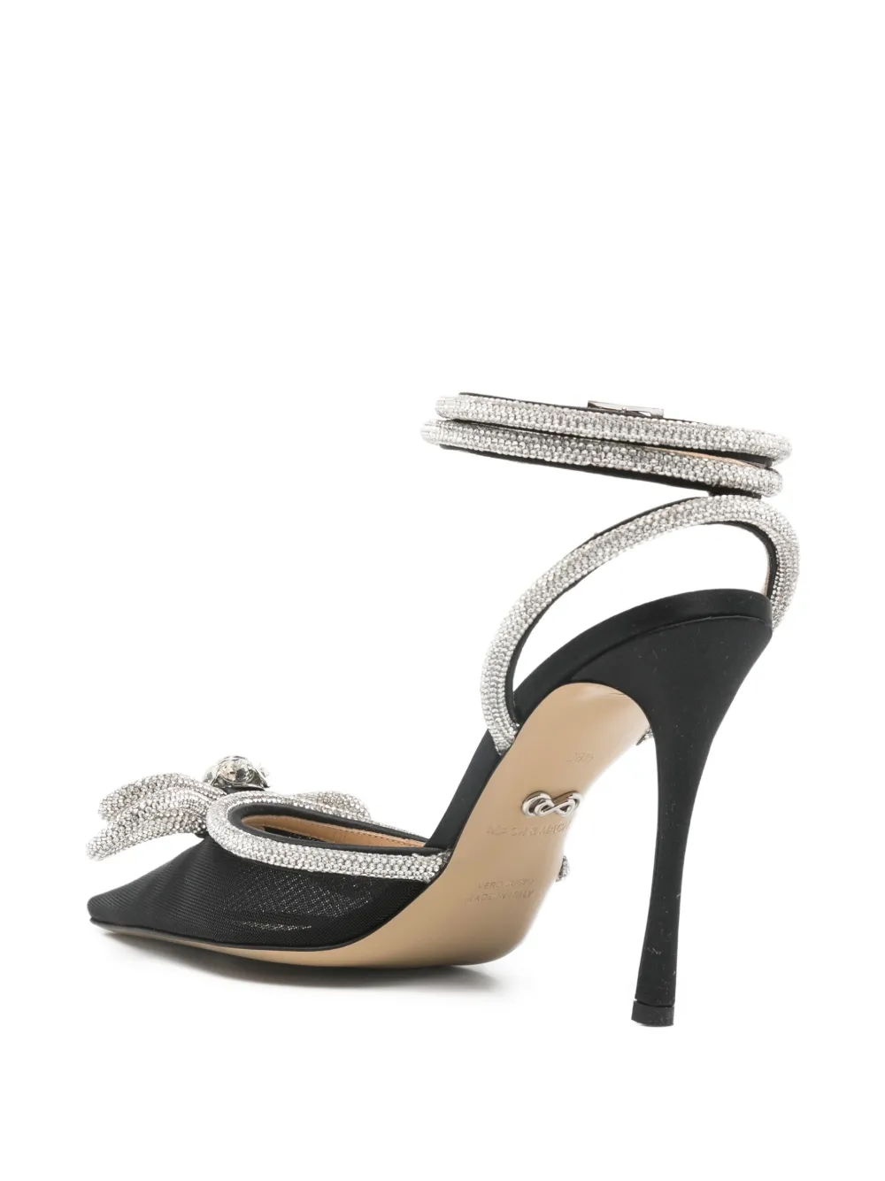 MACH & MACH Double Bow pumps met enkelbandje en hak Zwart