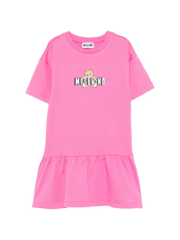 Moschino Kids ラッフル グラフィック ワンピース | ピンク | FARFETCH JP