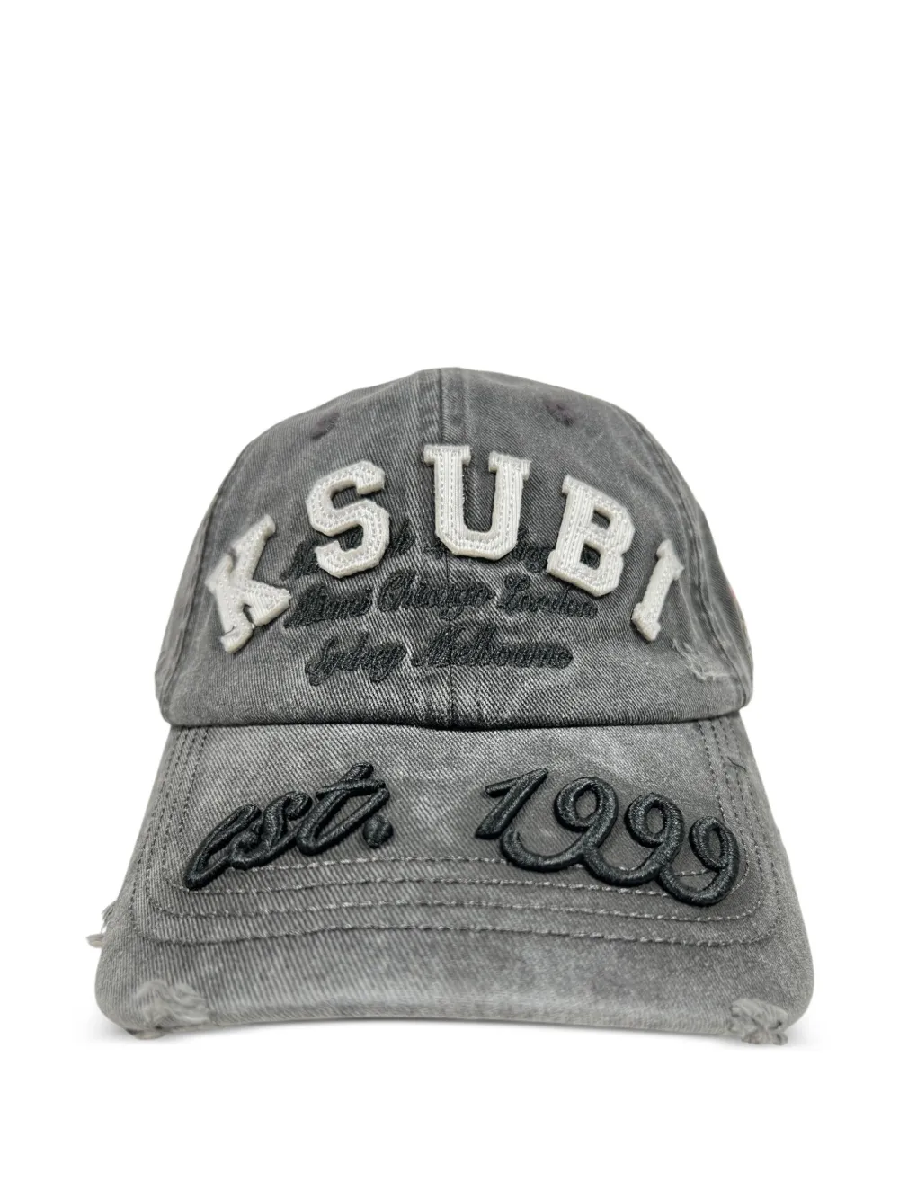 Ksubi Duke embroidered baseball cap - Grigio