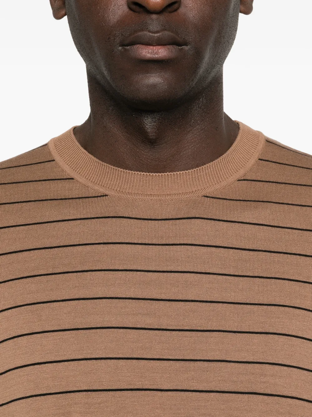Lardini Gestreept T-shirt Bruin