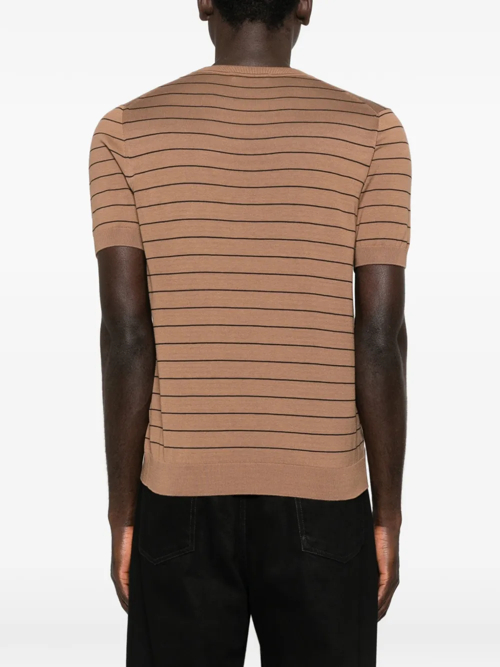 Lardini Gestreept T-shirt Bruin
