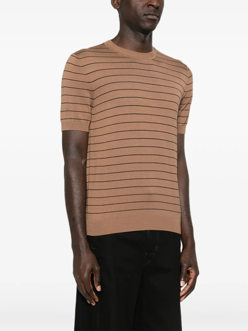 Lardini Gestreept T-shirt Bruin