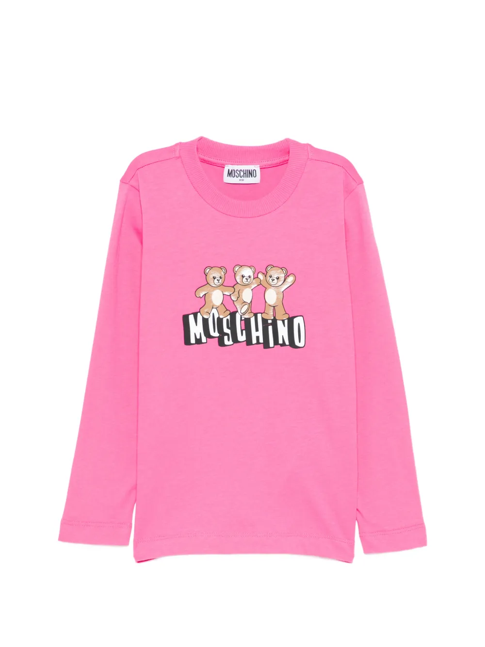 Moschino Kids teddy logo T-shirt - Rosa
