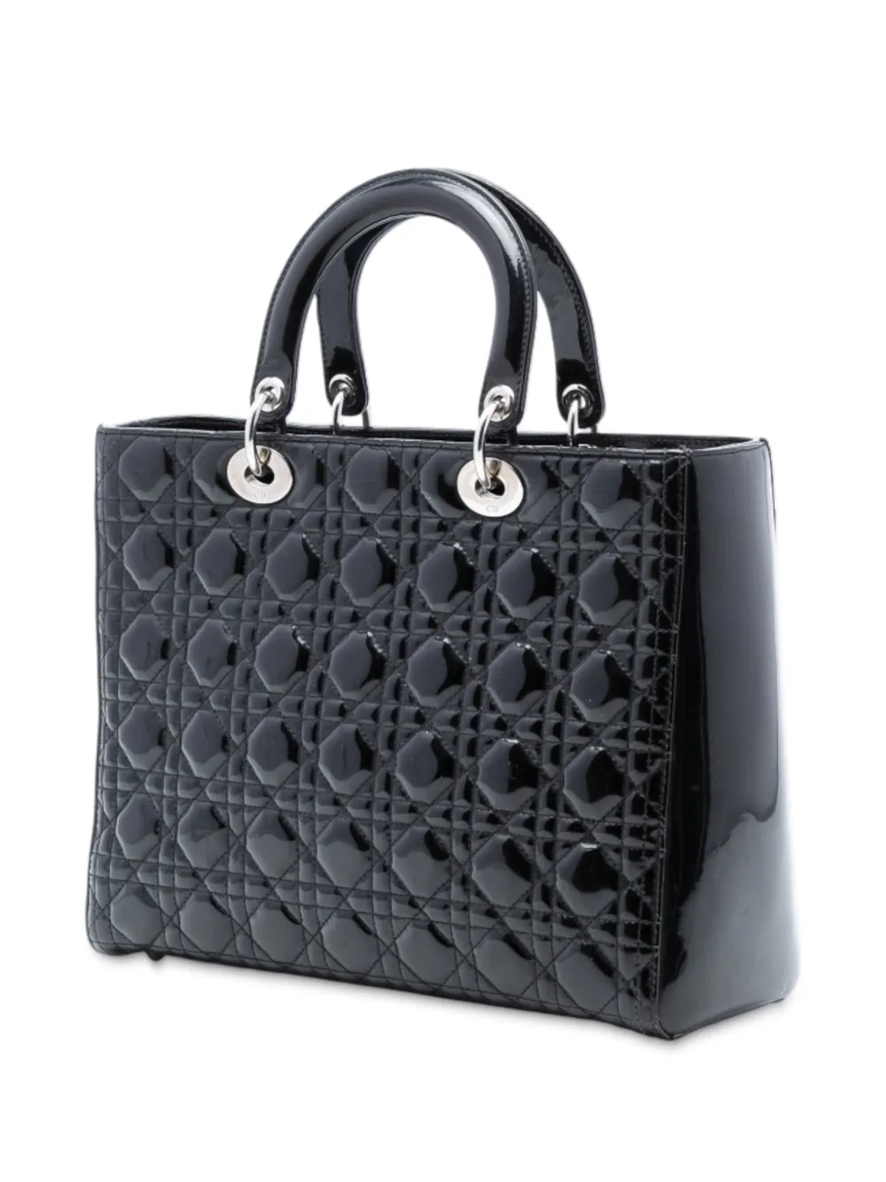 2012 Large Patent Cannage Lady Dior satchel