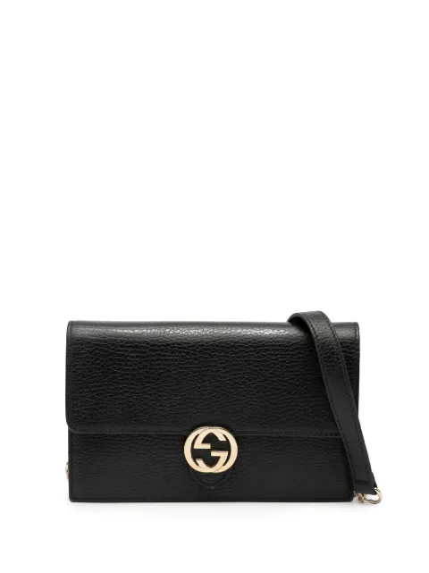 Gucci Pre-Owned 2016-2025 Leather Interlocking G Dollar Wallet on Chain crossbody bag