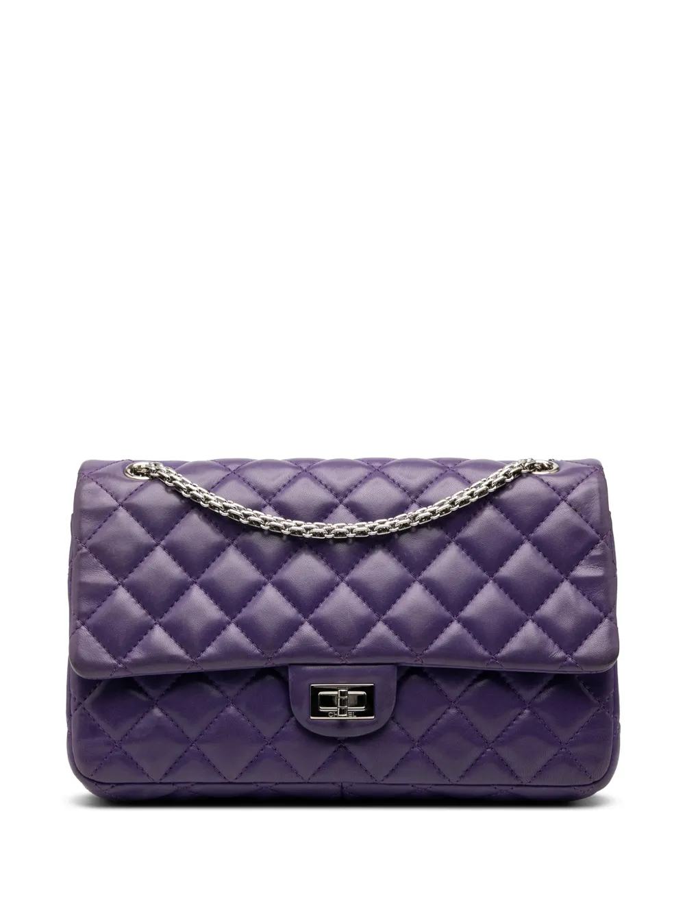 CHANEL Pre-Owned 2010-2011 Quilted Lambskin Reissue 2.55 Double Flap 226 shoulder bag - Viola