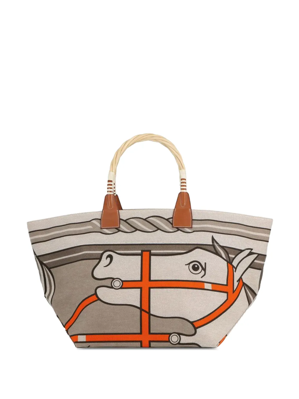 Hermès Pre-Owned 2012 Toile H Plume Quadrige au Fil Steeple 31 tote bag - Marrone
