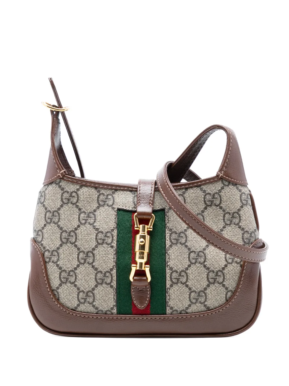 Gucci Pre-Owned 2016-2025 Mini GG Supreme Web Jackie 1961 crossbody bag - Marrone