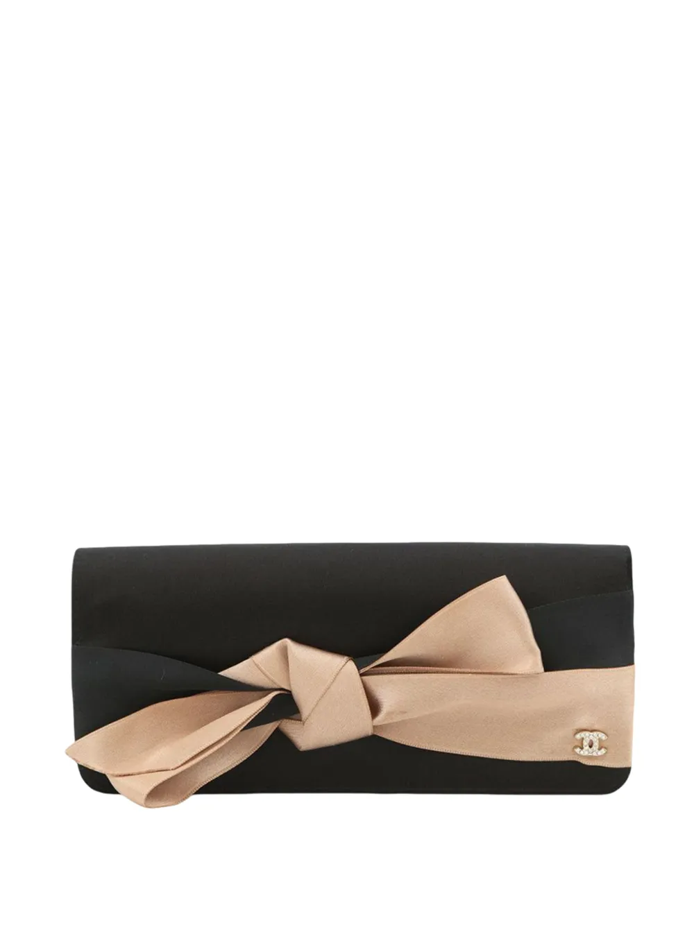 CHANEL Pre-Owned 2006-2008 Satin Bow Flap clutch bag - Nero