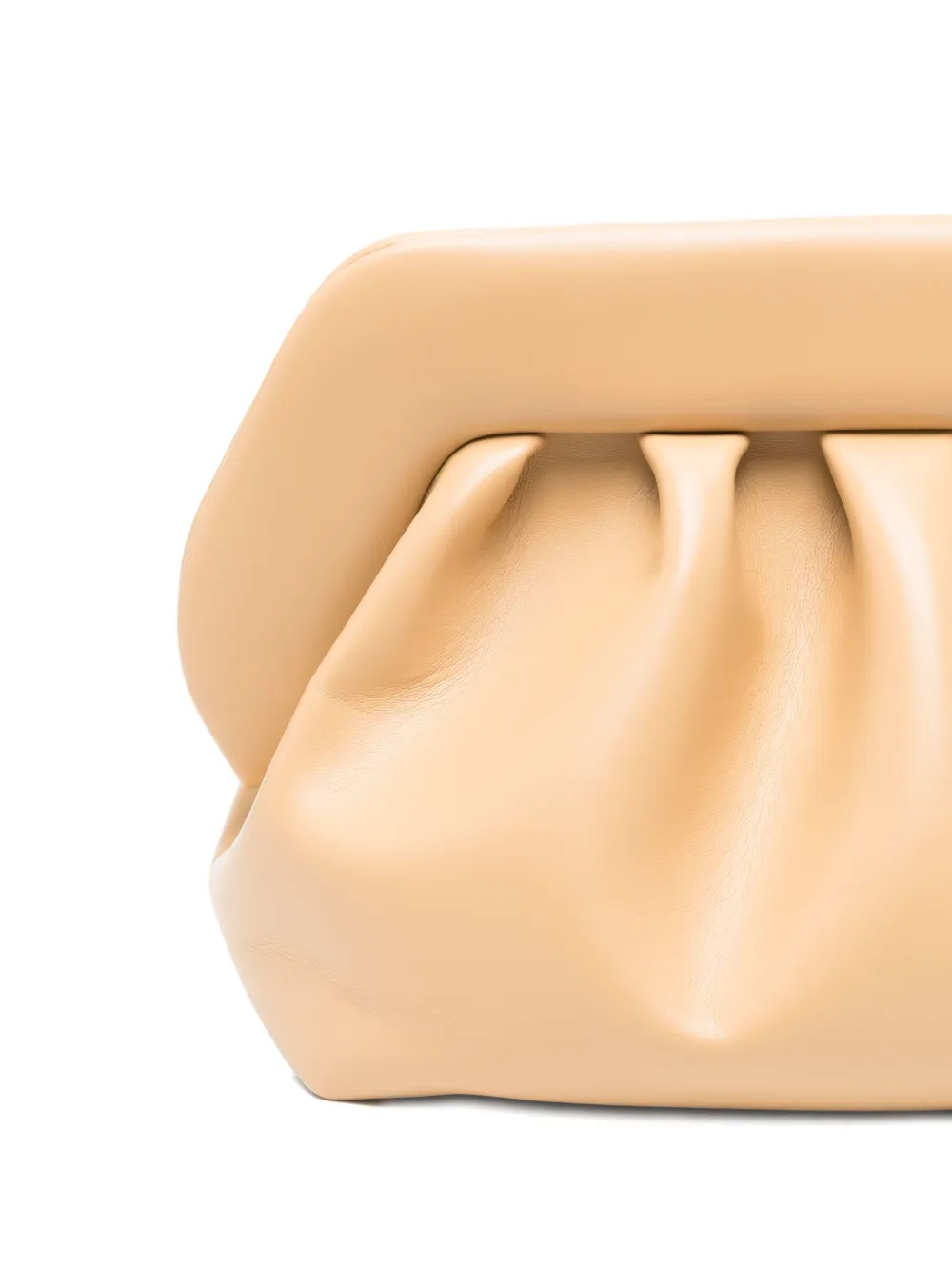 Themoirè Bios Vegan medium gesmockte clutch Beige