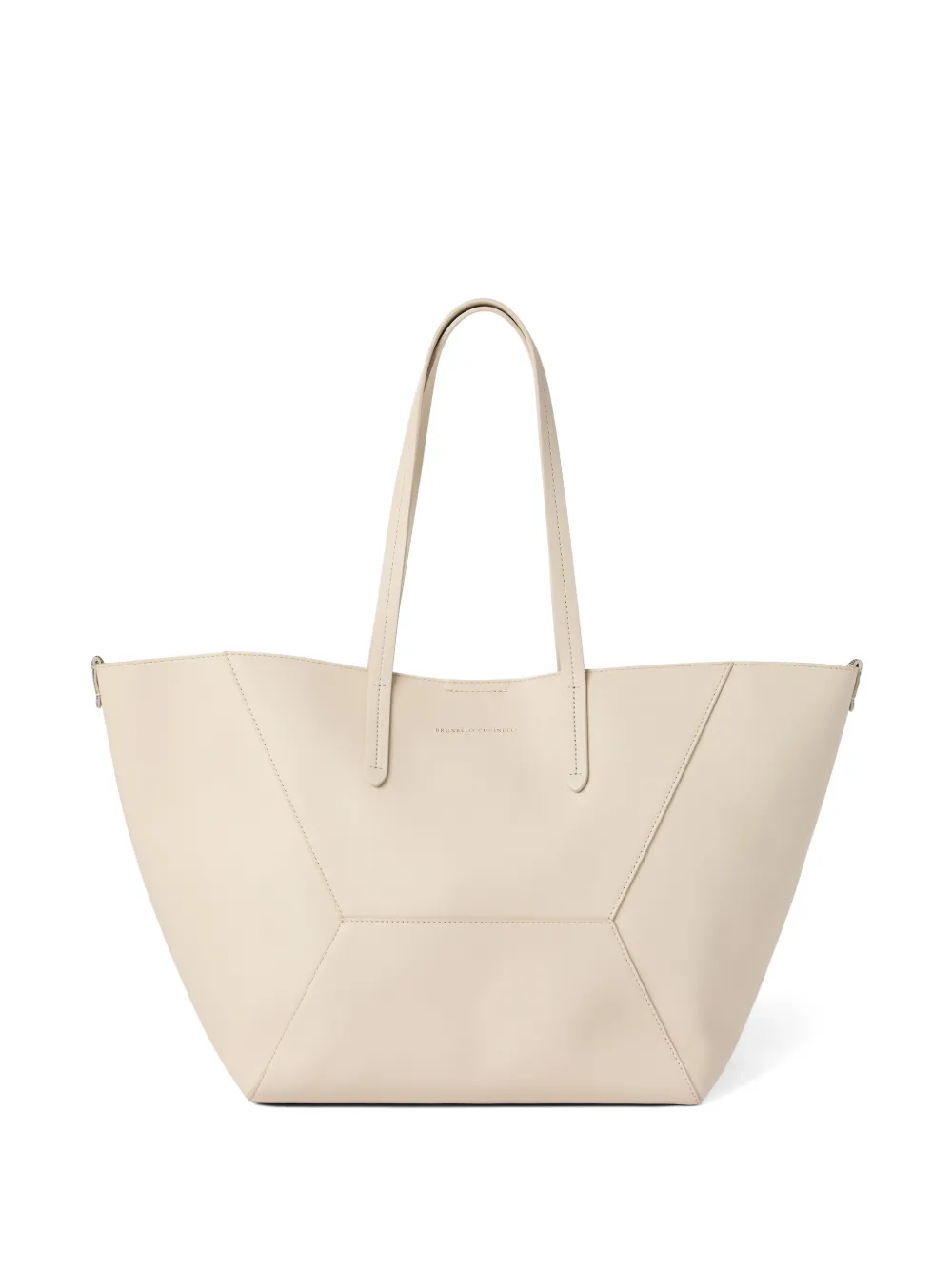 Brunello Cucinelli BC Duo geometric leather tote bag - Toni neutri