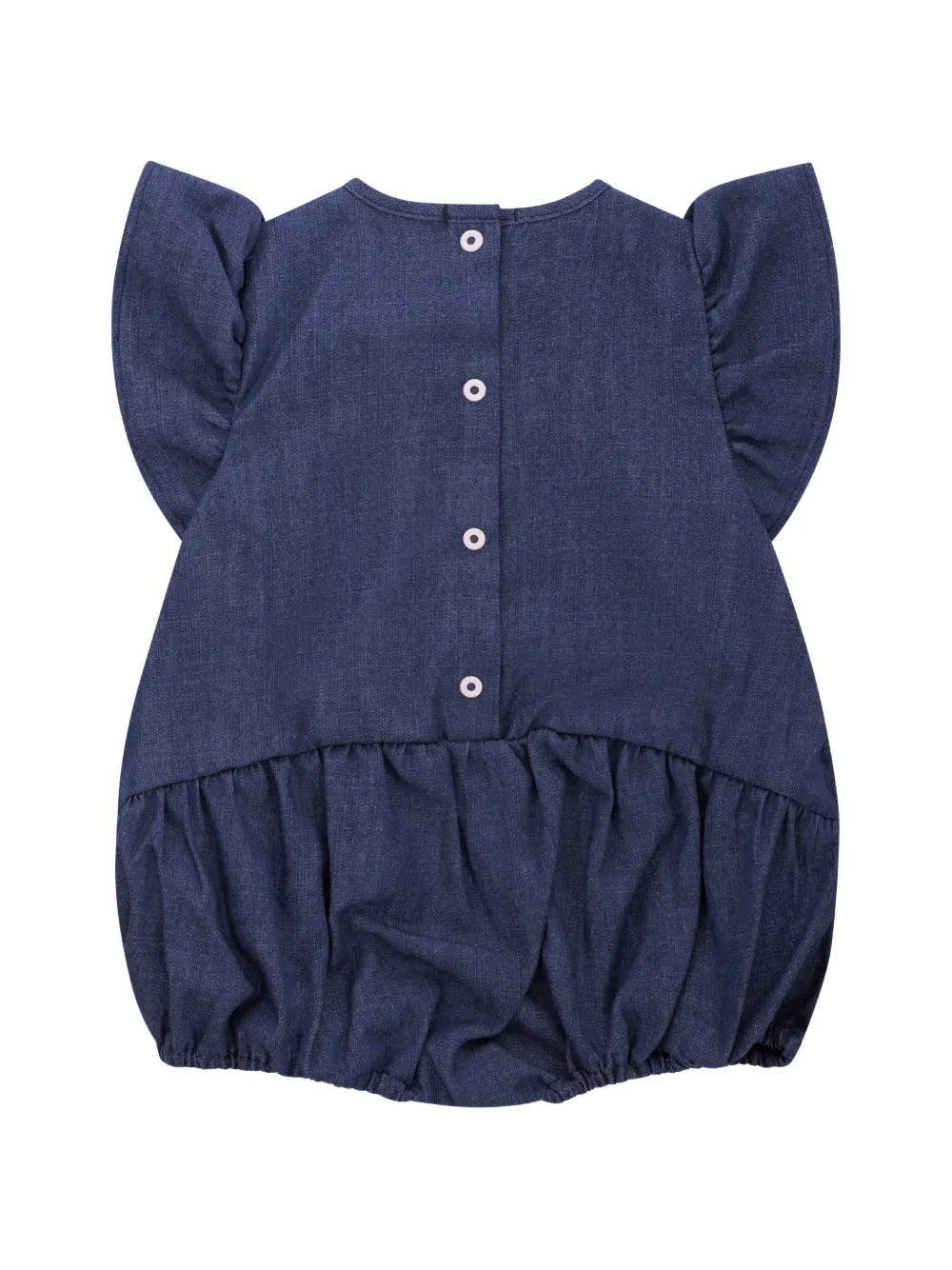 Balmain Kids ruffled romper - Blauw