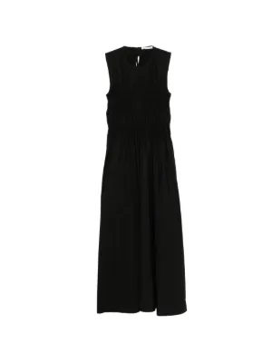knee length dresses for ladies Ulla Johnson Nan Ruffle Puff Sleeve Silk Midi Dress in Swan at Nordstrom, Size 2