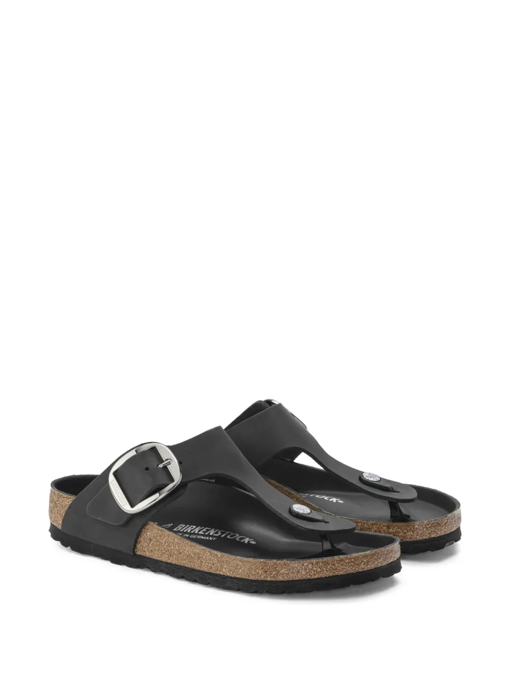 Birkenstock Gizeh teenslippers met gesp Zwart