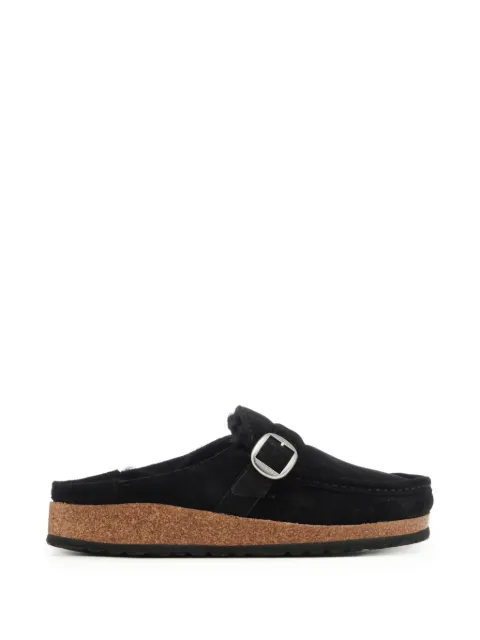 Birkenstock shearling suede buckley mules
