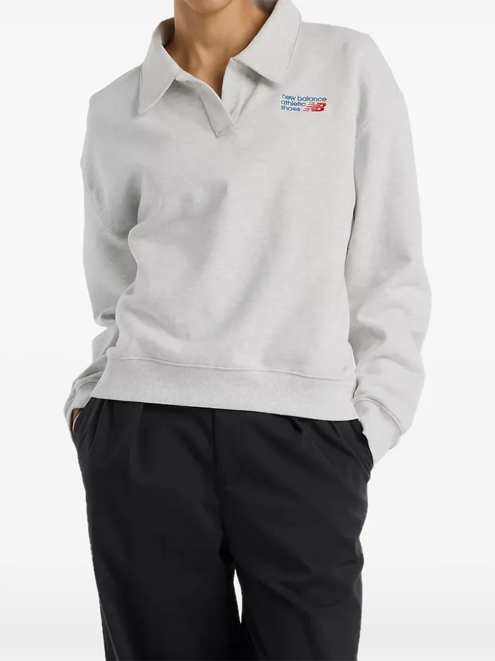 New Balance polo-collar sweatshirt - Grigio