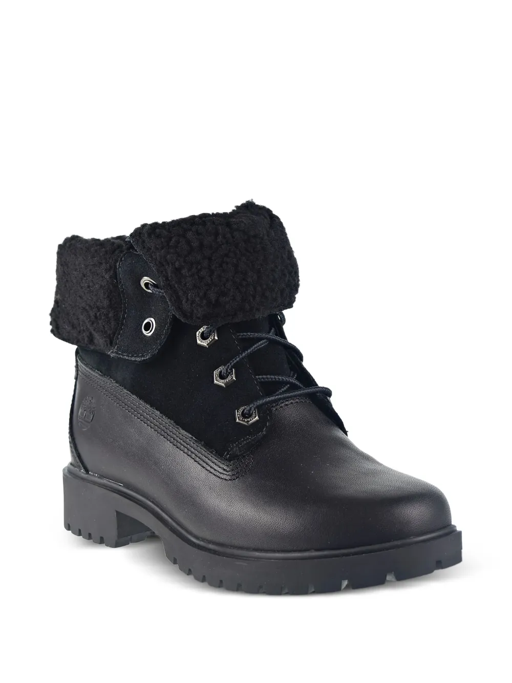 Timberland Jayne fleece omgevouwen laarzen Zwart