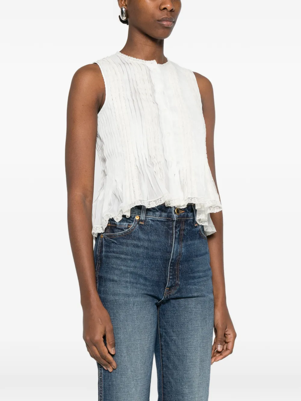 Ermanno Scervino Shirt met kanten detail Wit