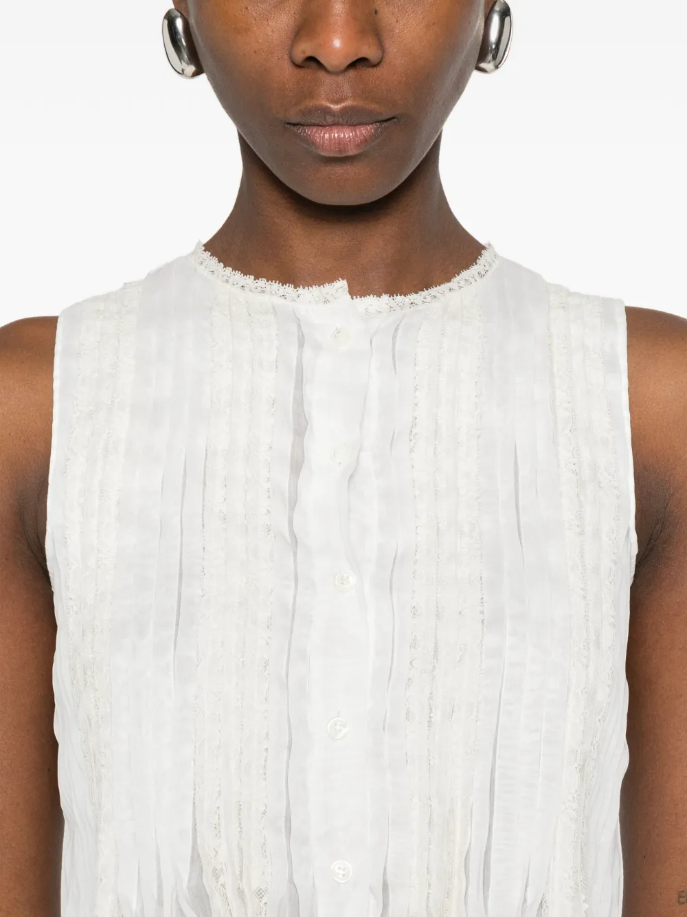 Ermanno Scervino Shirt met kanten detail Wit