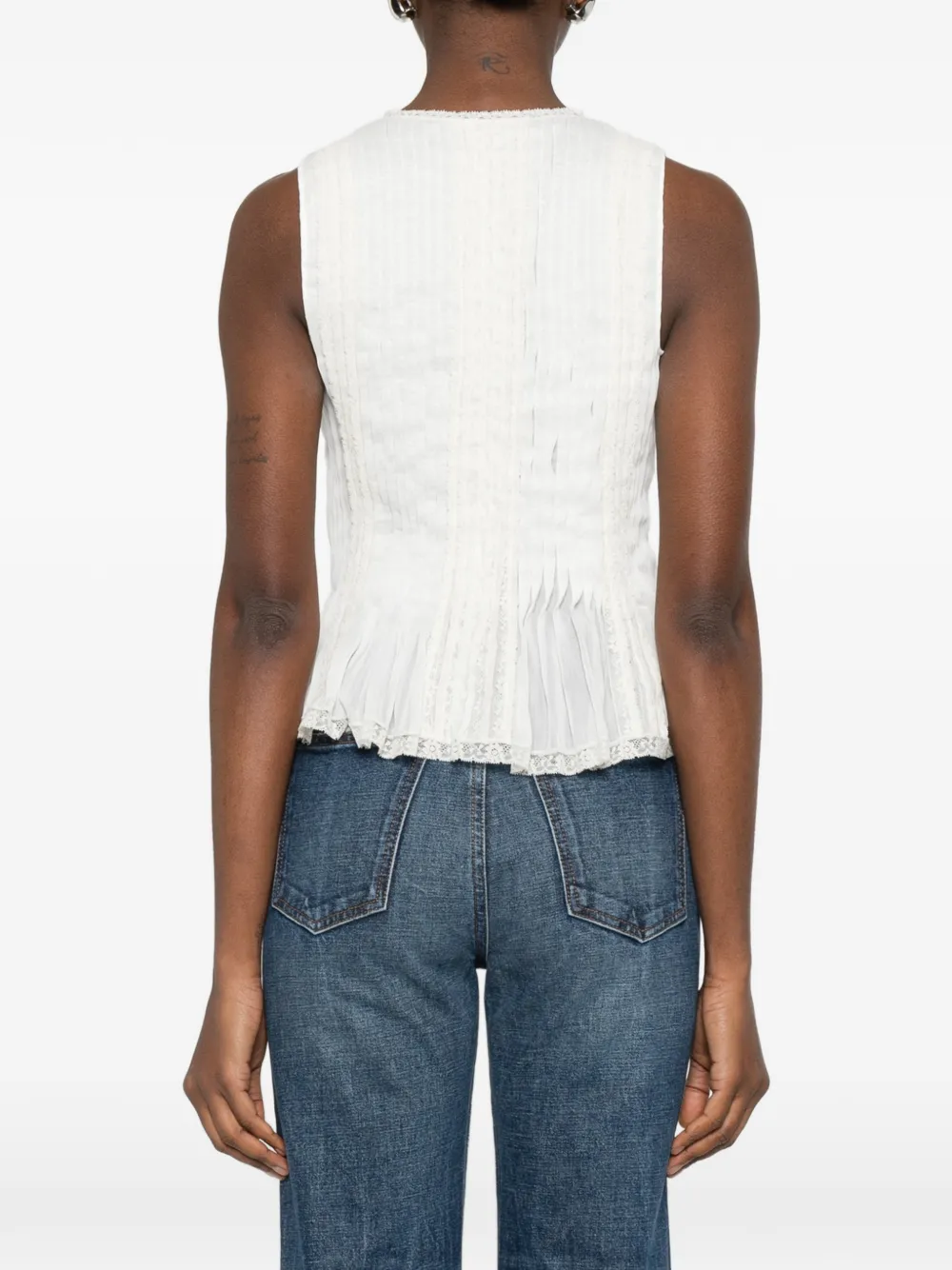 Ermanno Scervino Shirt met kanten detail Wit